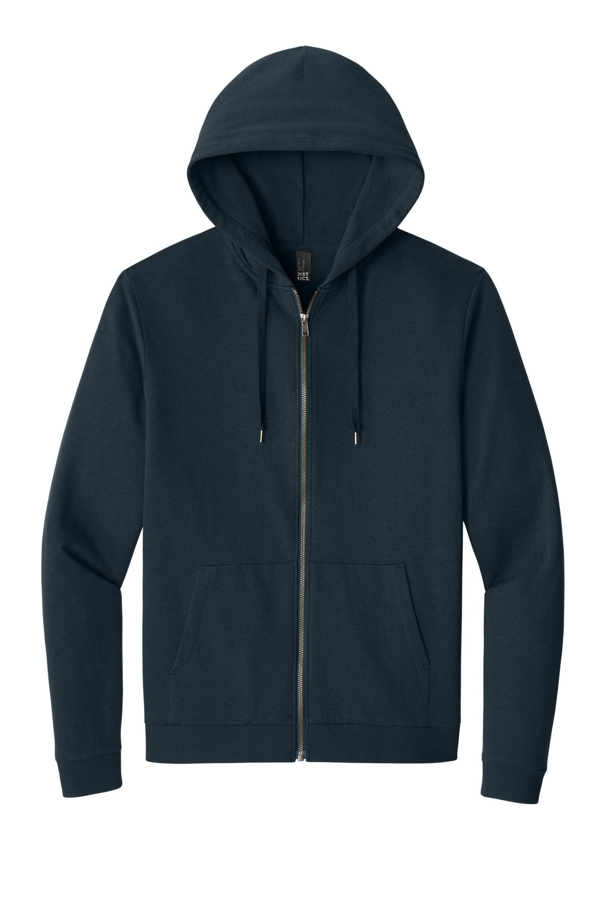 District Perfect Tri Fleece Full-Zip Hoodie DT1302 New Navy