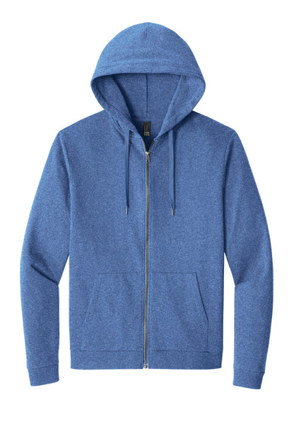 District Perfect Tri Fleece Full-Zip Hoodie DT1302 Royal Frost