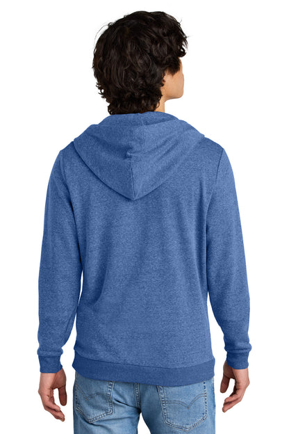 District Perfect Tri Fleece Full-Zip Hoodie DT1302 Royal Frost