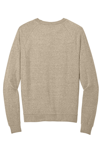 District Perfect Tri Fleece Crewneck Sweatshirt DT1304 Desert Tan Heather