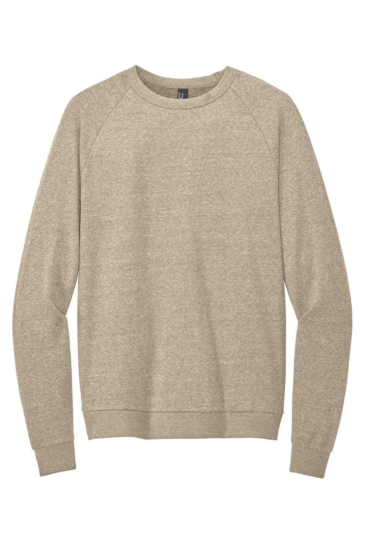 District Perfect Tri Fleece Crewneck Sweatshirt DT1304 Desert Tan Heather