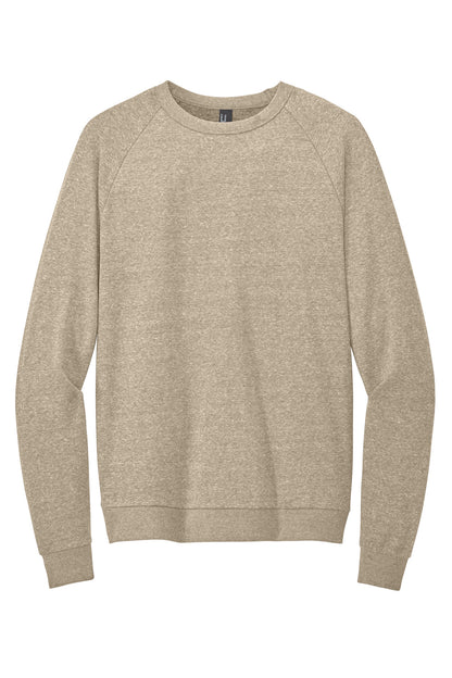 District Perfect Tri Fleece Crewneck Sweatshirt DT1304 Desert Tan Heather