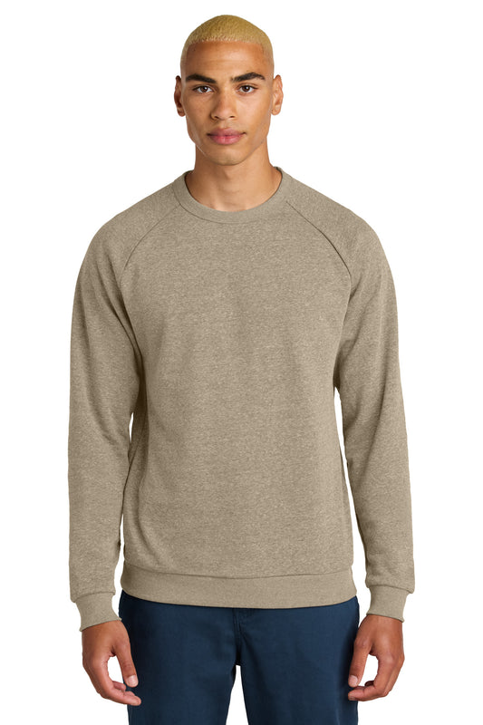 District Perfect Tri Fleece Crewneck Sweatshirt DT1304 Desert Tan Heather
