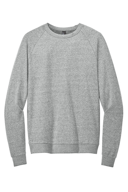 District Perfect Tri Fleece Crewneck Sweatshirt DT1304 Grey Frost