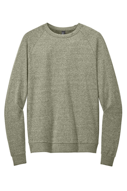 District Perfect Tri Fleece Crewneck Sweatshirt DT1304 Military Green Frost