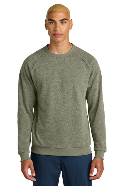 District Perfect Tri Fleece Crewneck Sweatshirt DT1304 Military Green Frost