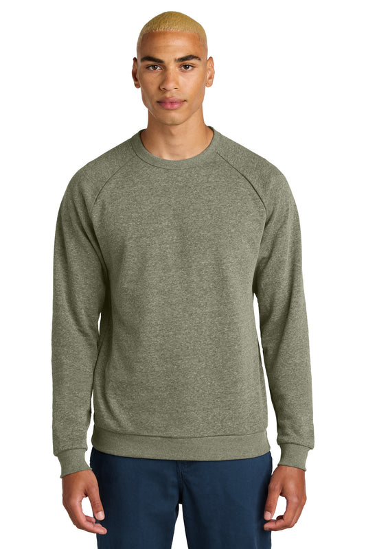 District Perfect Tri Fleece Crewneck Sweatshirt DT1304 Military Green Frost