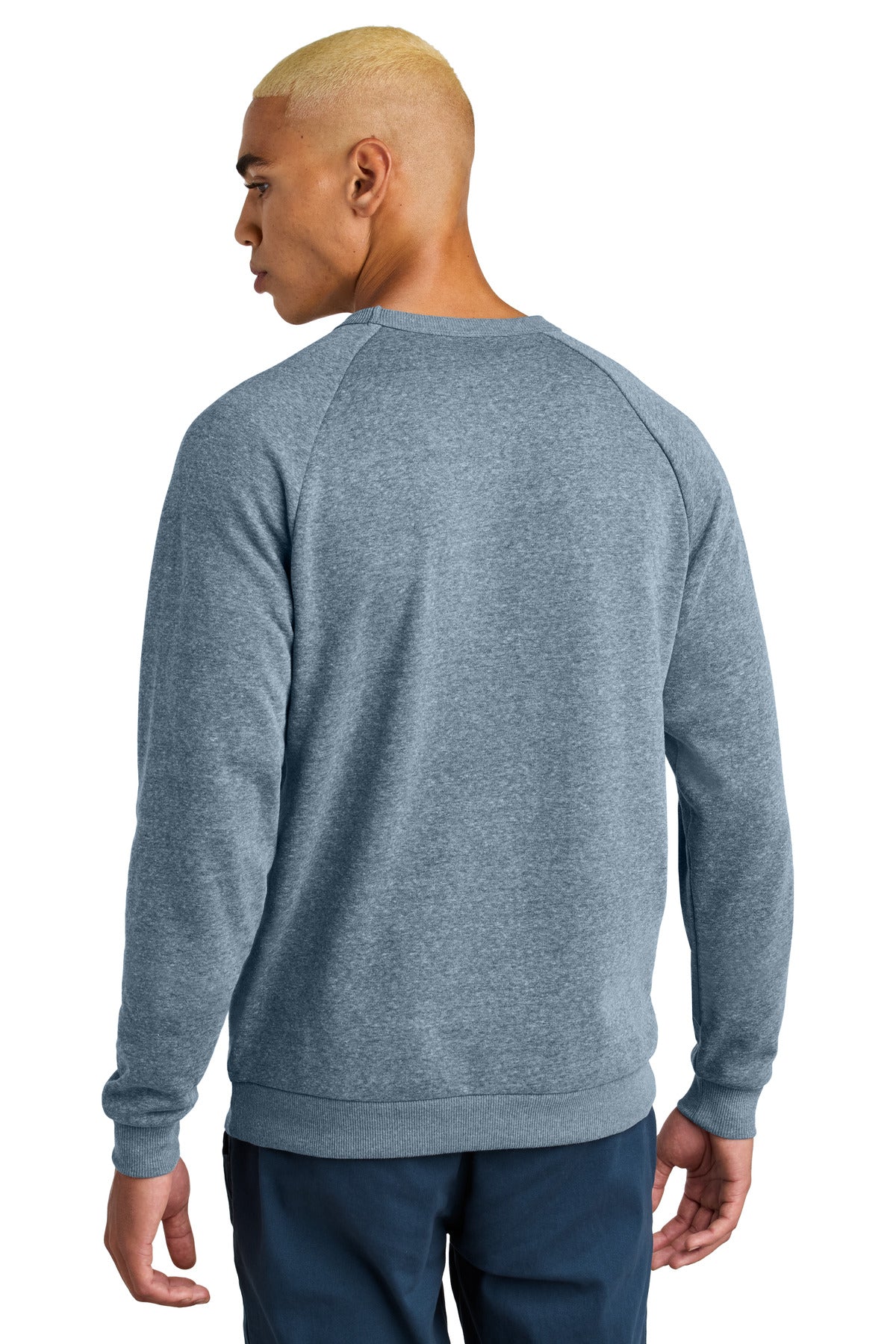 District Perfect Tri Fleece Crewneck Sweatshirt DT1304 Navy Frost