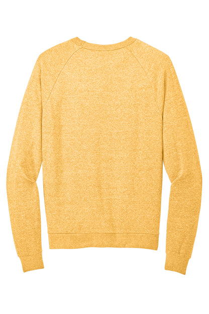 District Perfect Tri Fleece Crewneck Sweatshirt DT1304 Ochre Yellow Heather