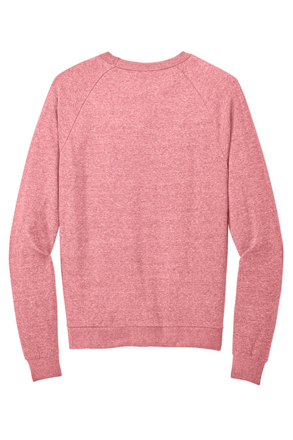 District Perfect Tri Fleece Crewneck Sweatshirt DT1304 Red Frost