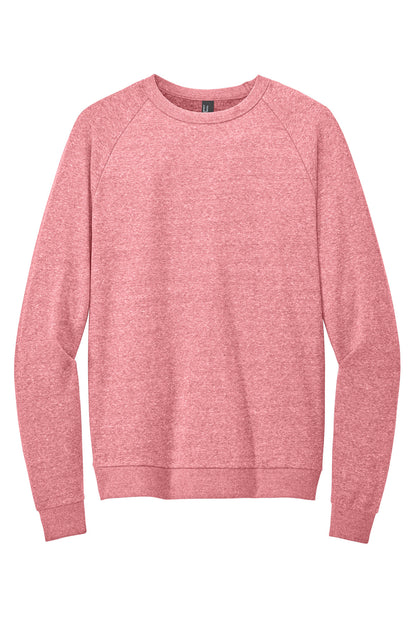District Perfect Tri Fleece Crewneck Sweatshirt DT1304 Red Frost