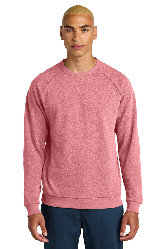 District Perfect Tri Fleece Crewneck Sweatshirt DT1304 Red Frost