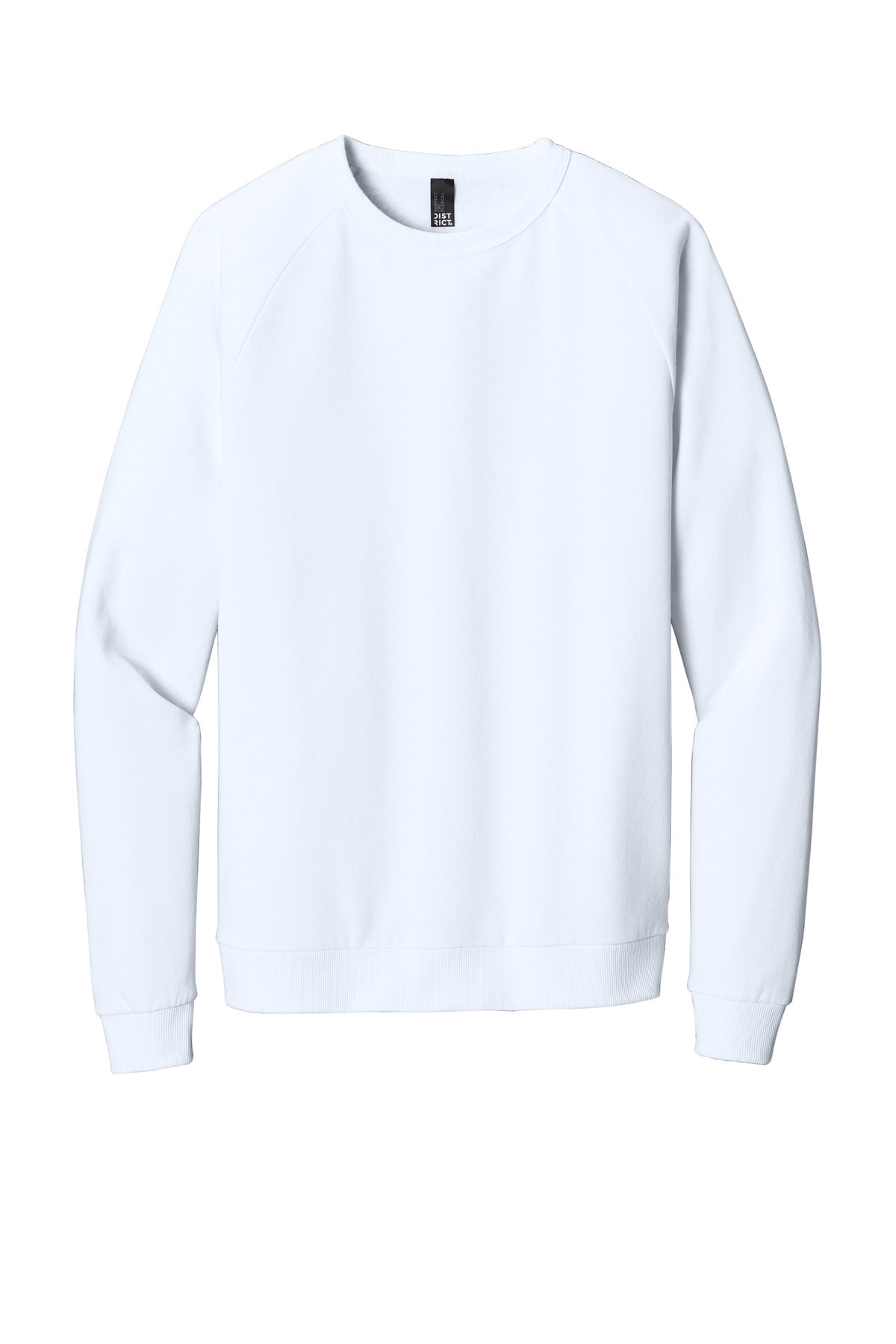 District Perfect Tri Fleece Crewneck Sweatshirt DT1304 White