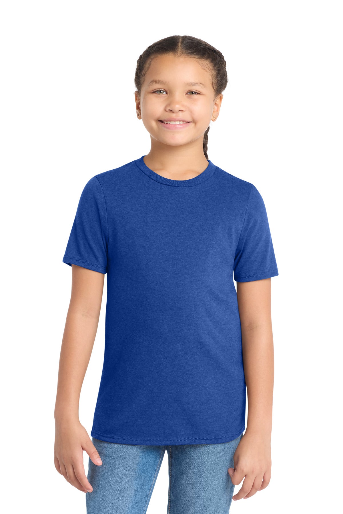 District Youth Perfect Tri Tee DT130Y Deep Royal