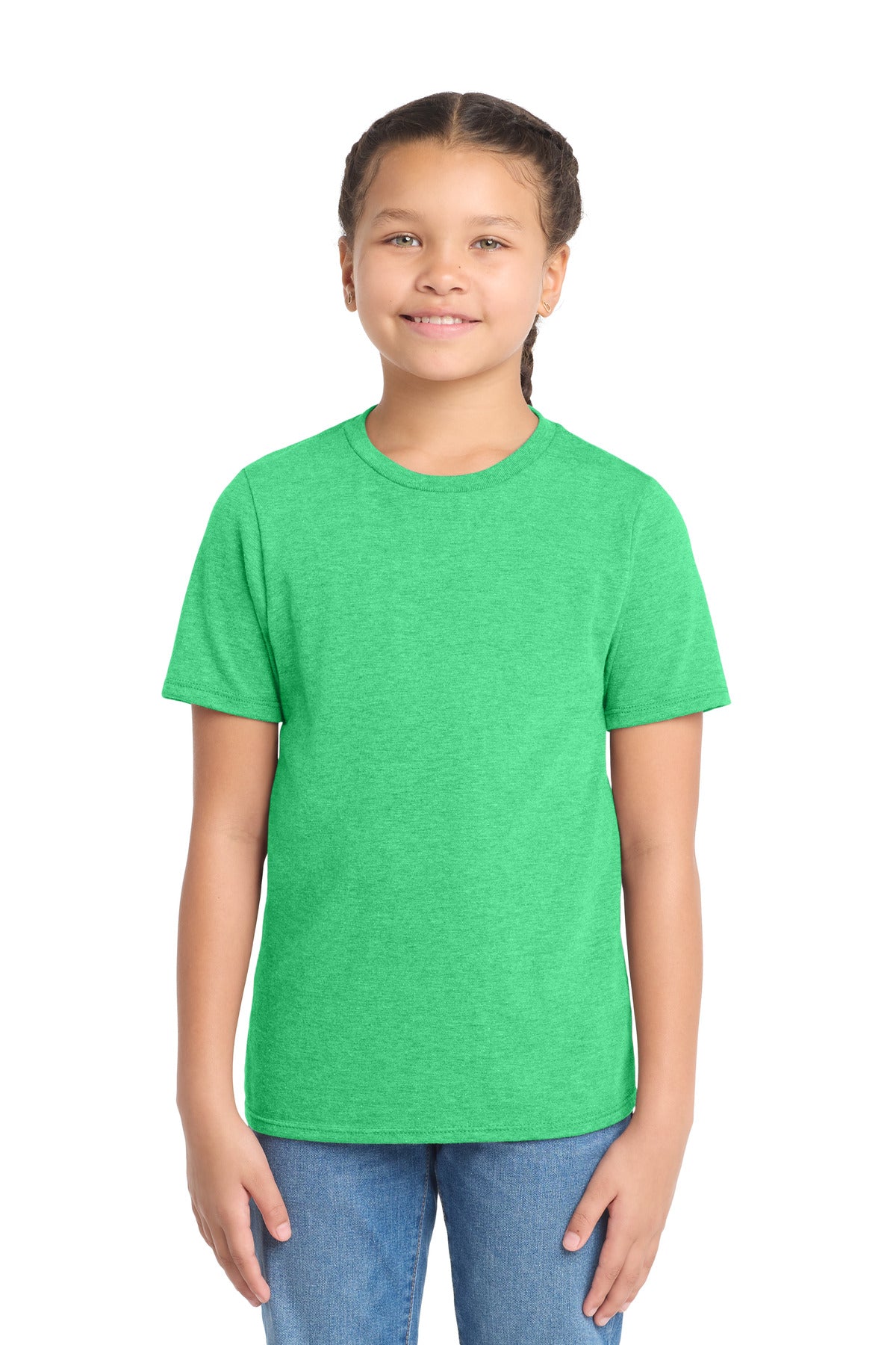 District Youth Perfect Tri Tee DT130Y Green Frost