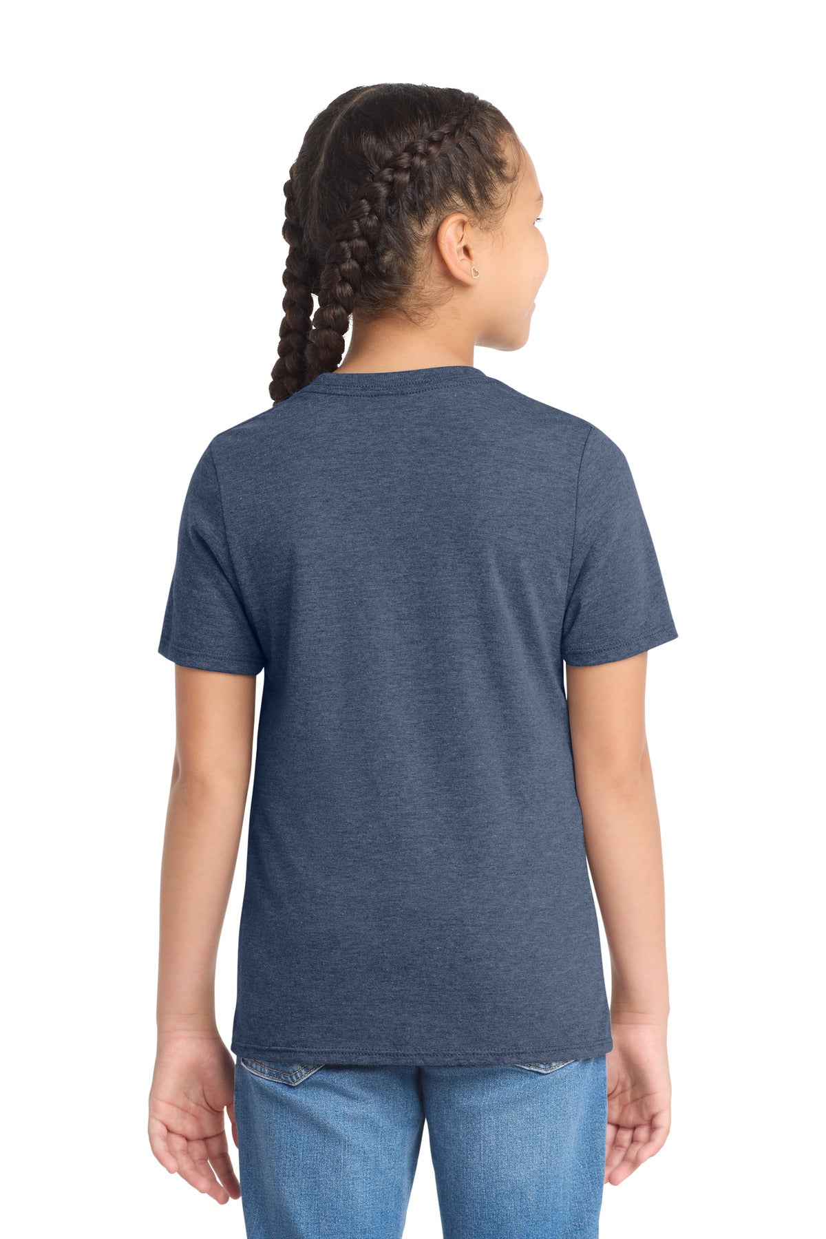 District Youth Perfect Tri Tee DT130Y Navy Frost