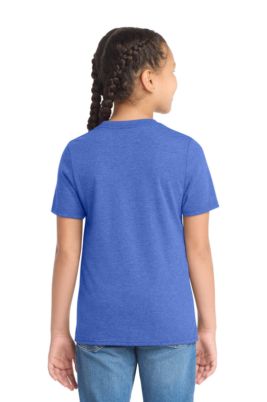 District Youth Perfect Tri Tee DT130Y Royal Frost