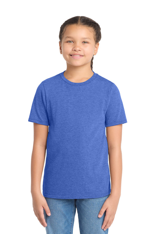 District Youth Perfect Tri Tee DT130Y Royal Frost