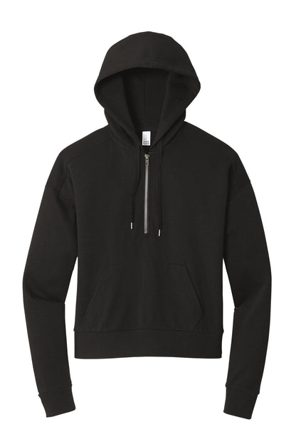 District Women's Perfect Tri Fleece 1/2-Zip Pullover DT1311 Black