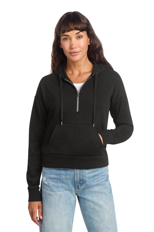 District Women's Perfect Tri Fleece 1/2-Zip Pullover DT1311 Black