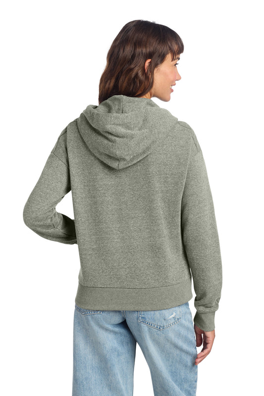 District Women's Perfect Tri Fleece 1/2-Zip Pullover DT1311 Grey Frost