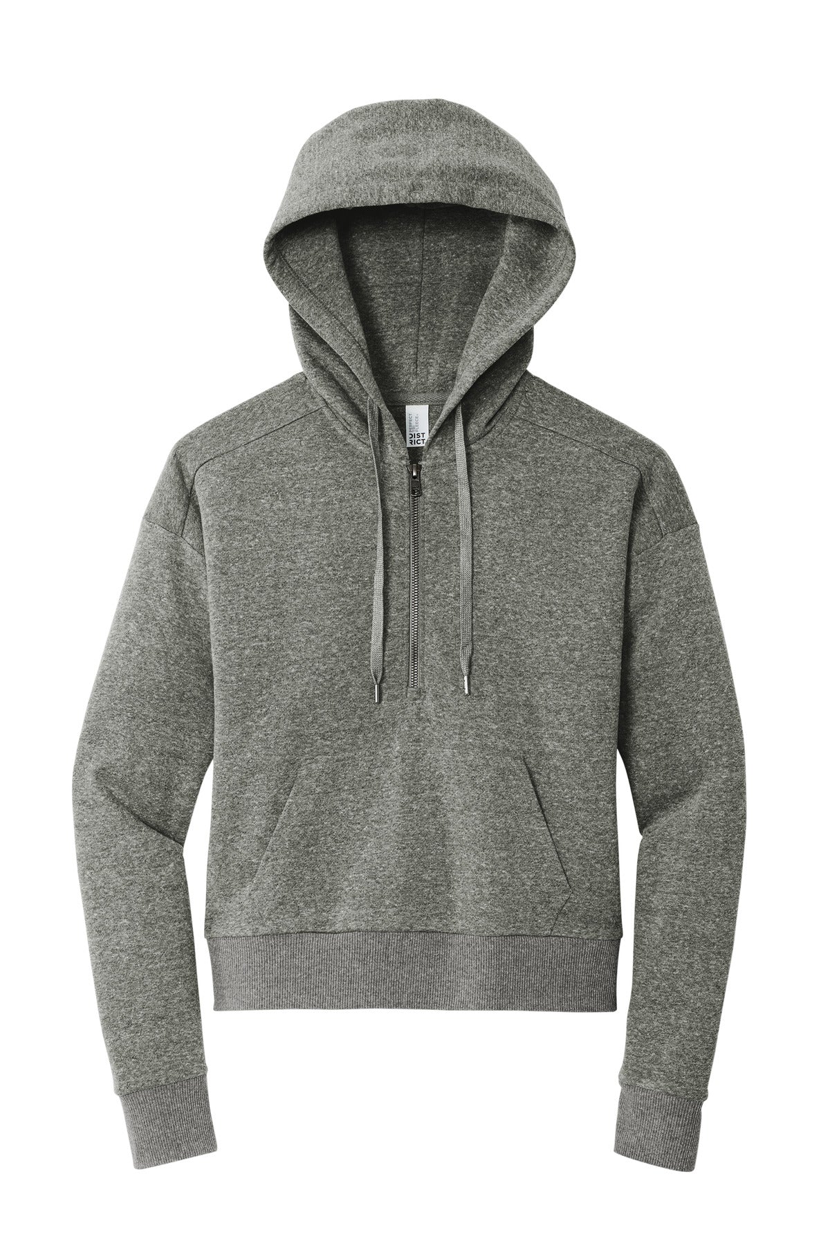 District Women's Perfect Tri Fleece 1/2-Zip Pullover DT1311 Heathered Charcoal