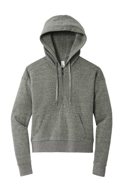District Women's Perfect Tri Fleece 1/2-Zip Pullover DT1311 Heathered Charcoal