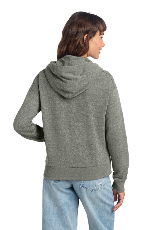 District Women's Perfect Tri Fleece 1/2-Zip Pullover DT1311 Heathered Charcoal