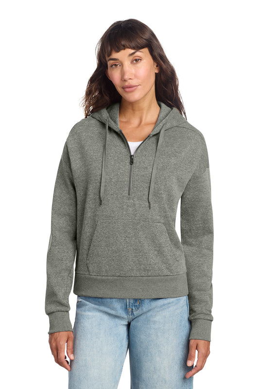 District Women's Perfect Tri Fleece 1/2-Zip Pullover DT1311 Heathered Charcoal