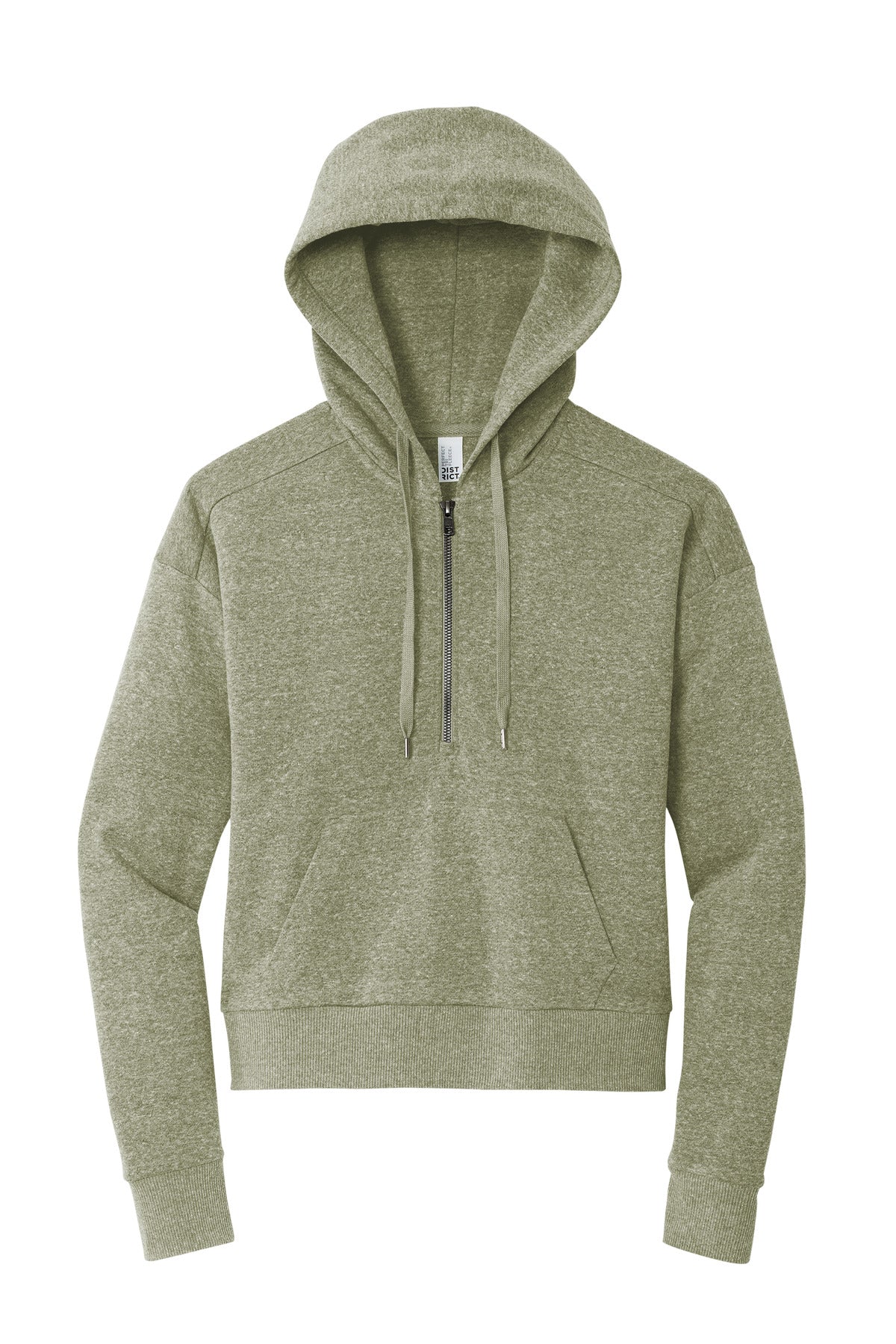 District Women's Perfect Tri Fleece 1/2-Zip Pullover DT1311 Military Green Frost