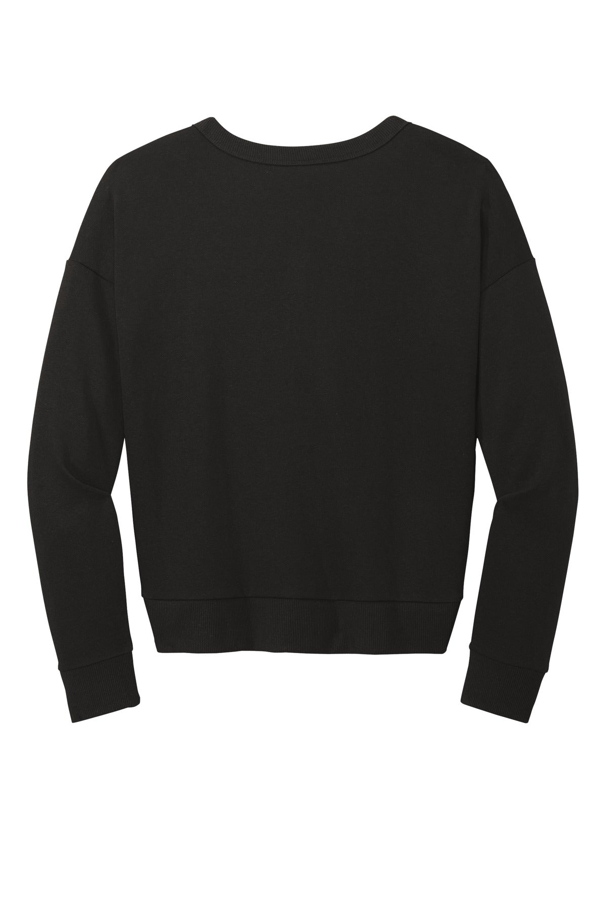 District Women's Perfect Tri Fleece V-Neck Sweatshirt DT1312 Black