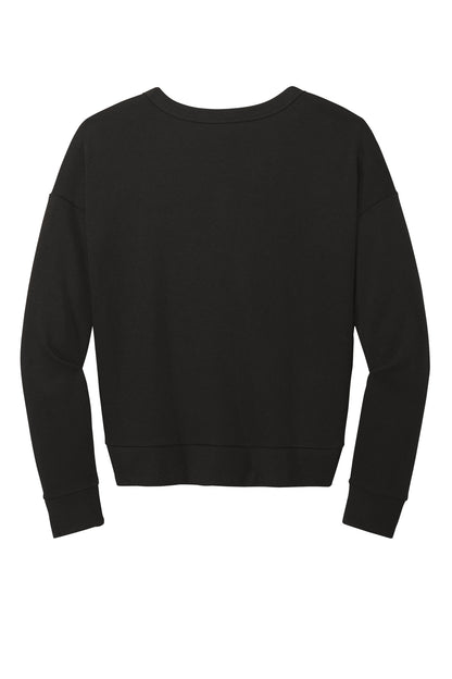 District Women's Perfect Tri Fleece V-Neck Sweatshirt DT1312 Black