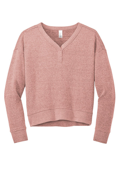 District Women's Perfect Tri Fleece V-Neck Sweatshirt DT1312 image 3