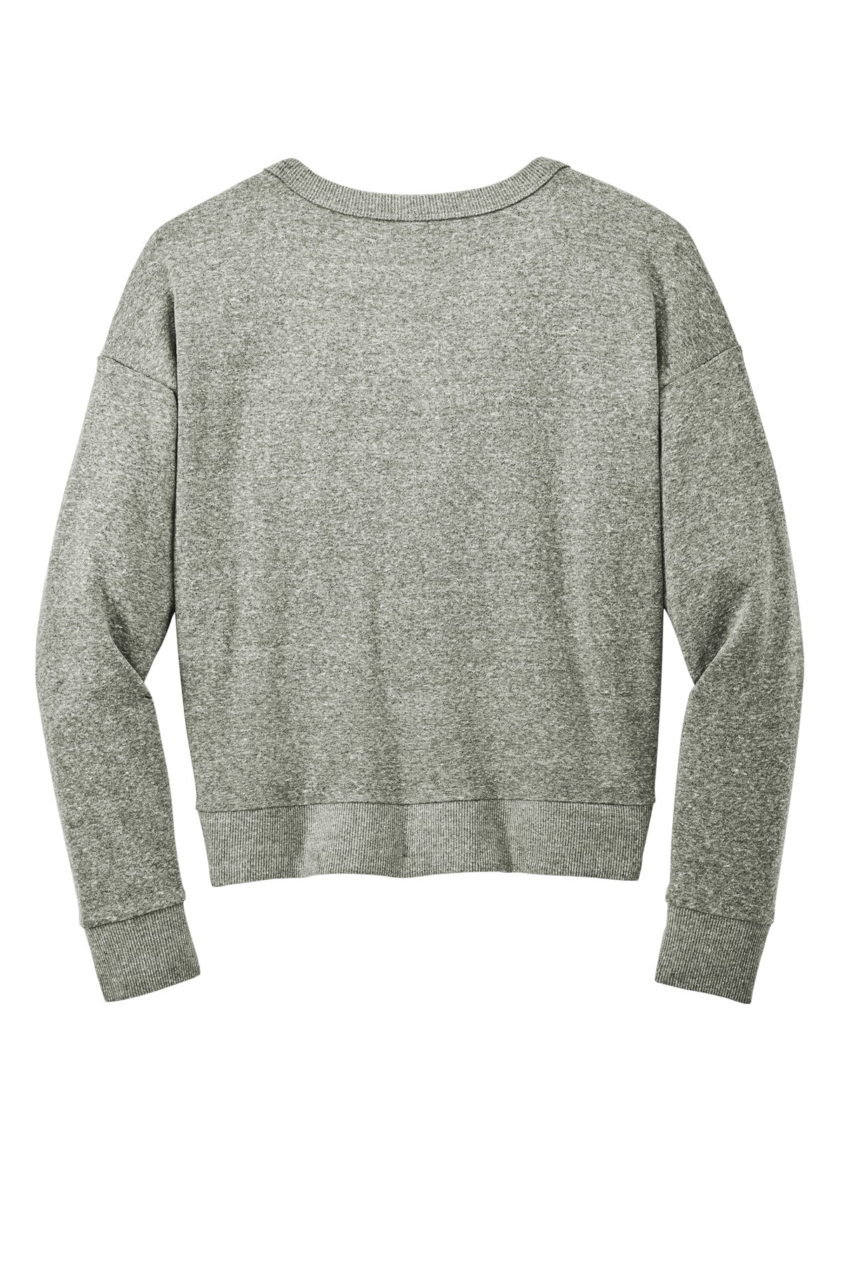 District Women's Perfect Tri Fleece V-Neck Sweatshirt DT1312 Grey Frost