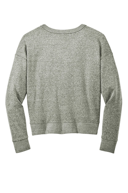 District Women's Perfect Tri Fleece V-Neck Sweatshirt DT1312 Grey Frost
