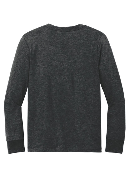 District Youth Perfect Tri Long Sleeve Tee DT132Y Black Frost