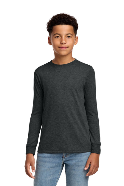 District Youth Perfect Tri Long Sleeve Tee DT132Y Black Frost