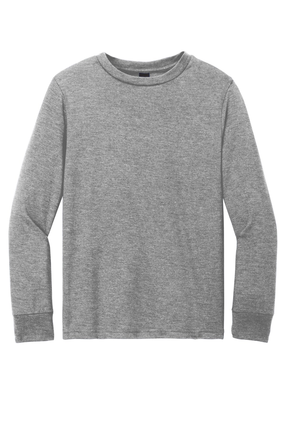 District Youth Perfect Tri Long Sleeve Tee DT132Y Grey Frost