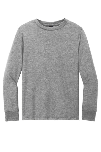 District Youth Perfect Tri Long Sleeve Tee DT132Y Grey Frost