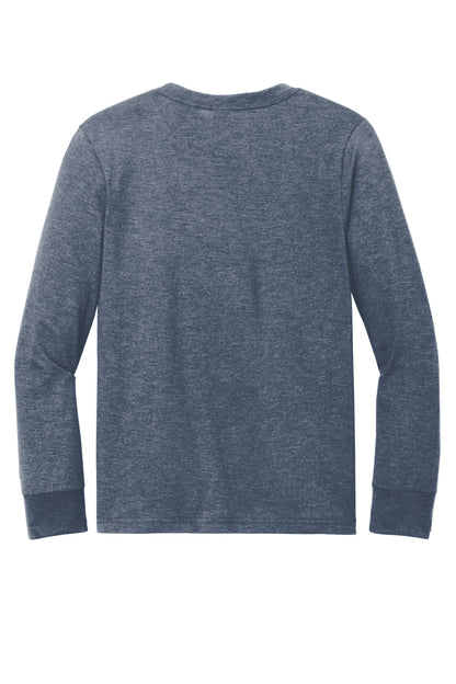 District Youth Perfect Tri Long Sleeve Tee DT132Y Navy Frost
