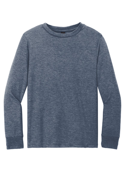 District Youth Perfect Tri Long Sleeve Tee DT132Y Navy Frost