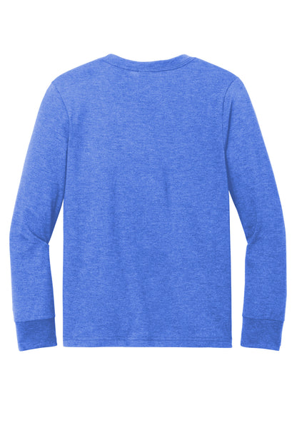 District Youth Perfect Tri Long Sleeve Tee DT132Y Royal Frost
