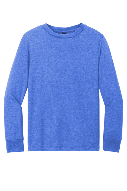 District Youth Perfect Tri Long Sleeve Tee DT132Y Royal Frost