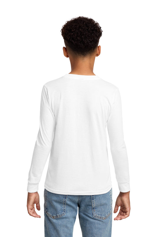 District Youth Perfect Tri Long Sleeve Tee DT132Y White