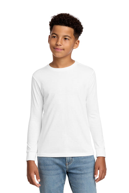District Youth Perfect Tri Long Sleeve Tee DT132Y White