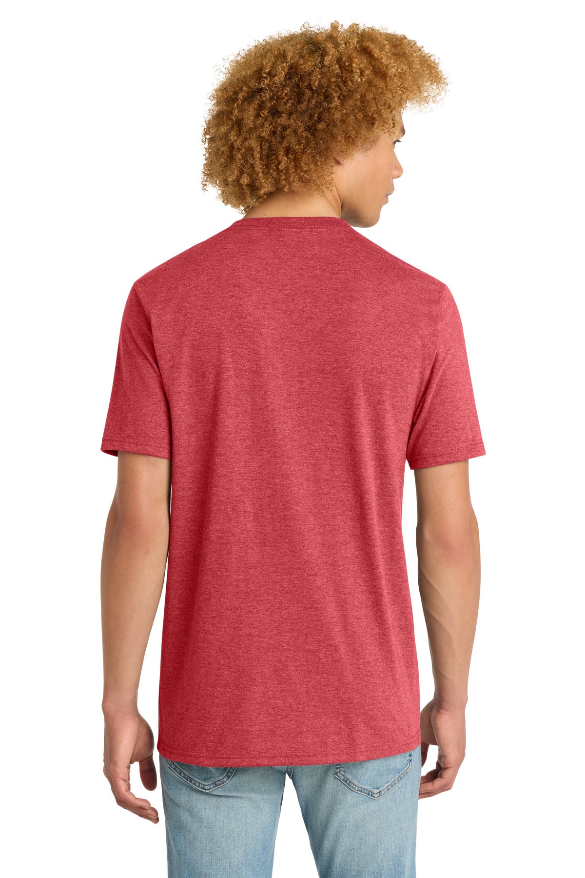 District Perfect Tri V-Neck Tee DT1350 Red Frost