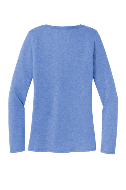 District Women's Perfect Tri Long Sleeve V-Neck Tee DT135 Maritime Frost