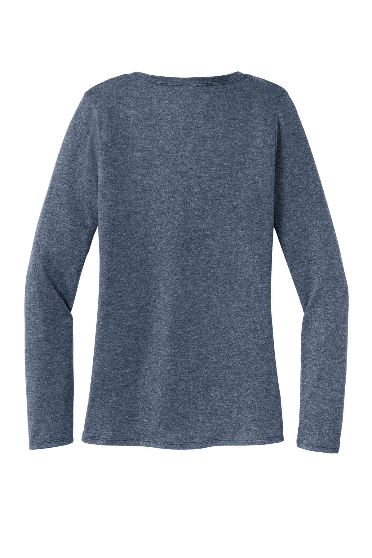 District Women's Perfect Tri Long Sleeve V-Neck Tee DT135 Navy Frost
