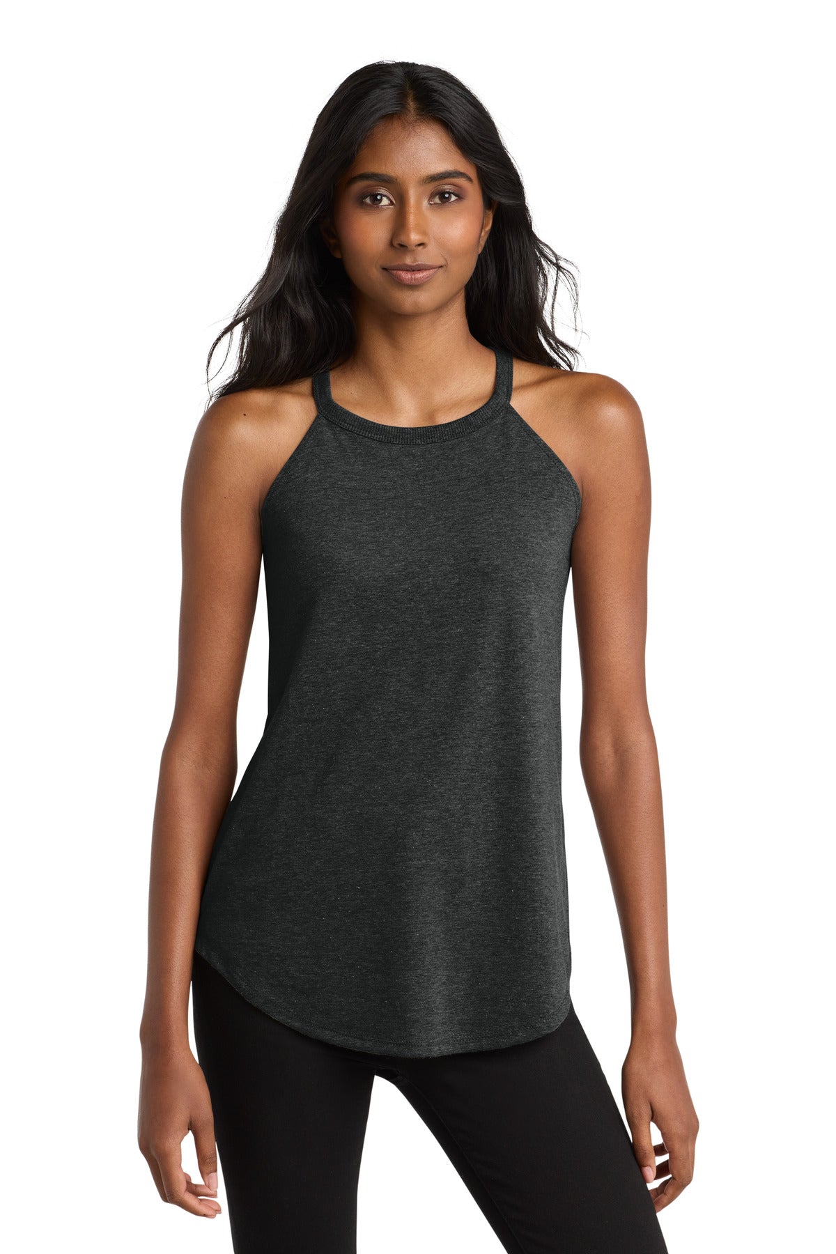 District Women's Perfect Tri Rocker Tank DT137L Black Frost