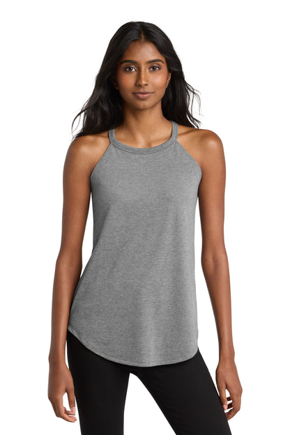 District Women's Perfect Tri Rocker Tank DT137L Grey Frost